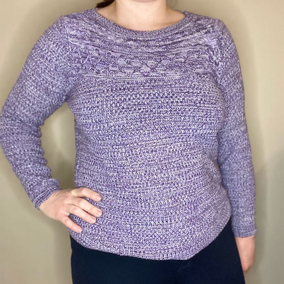 Croft and Borrow Purple Sweater size Petite Medium - Picture 4 of 4